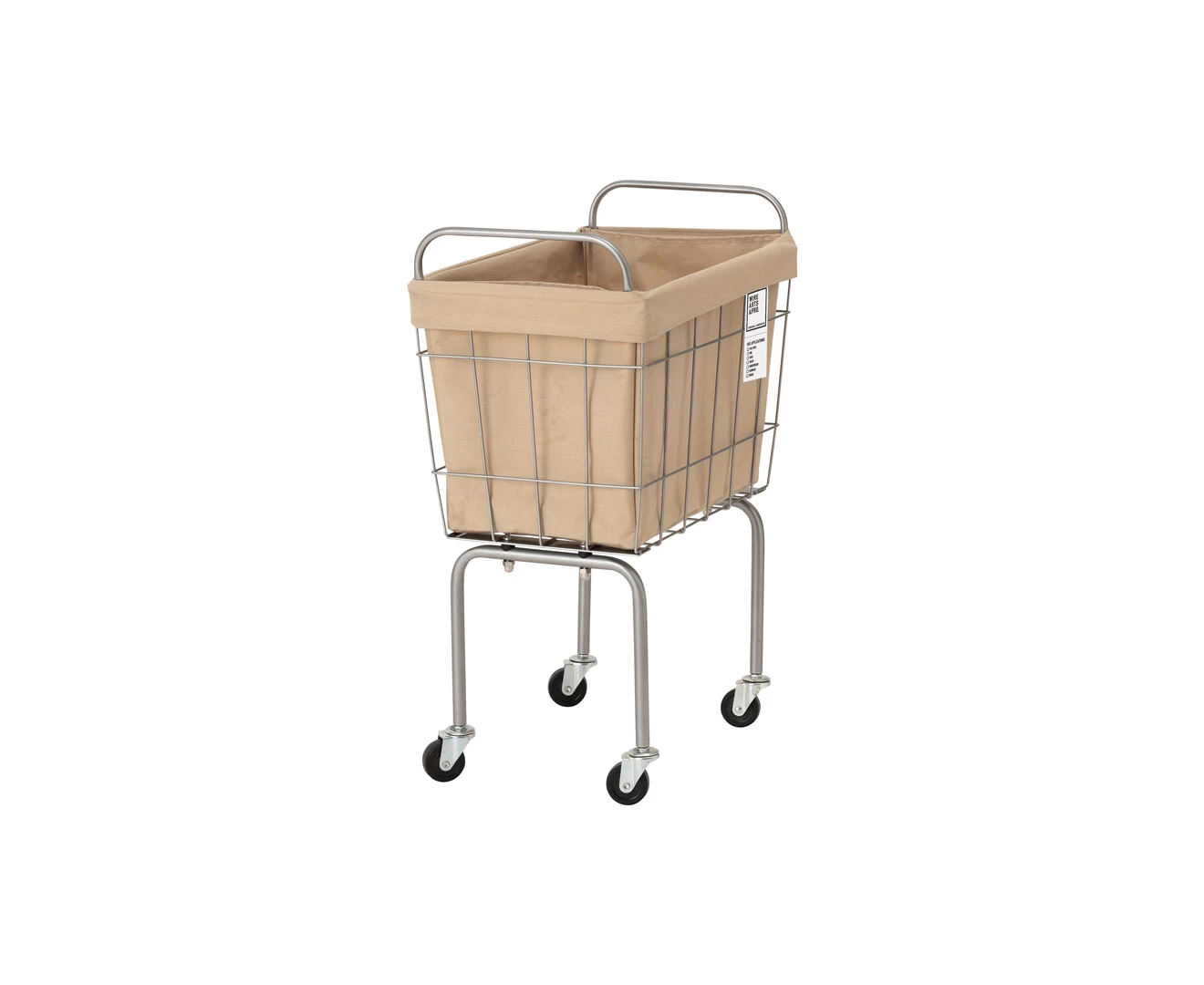 003333 WIRE ARTS & PRO.LAUNDRY SQUARE BASKET with CASTER LEG 38L