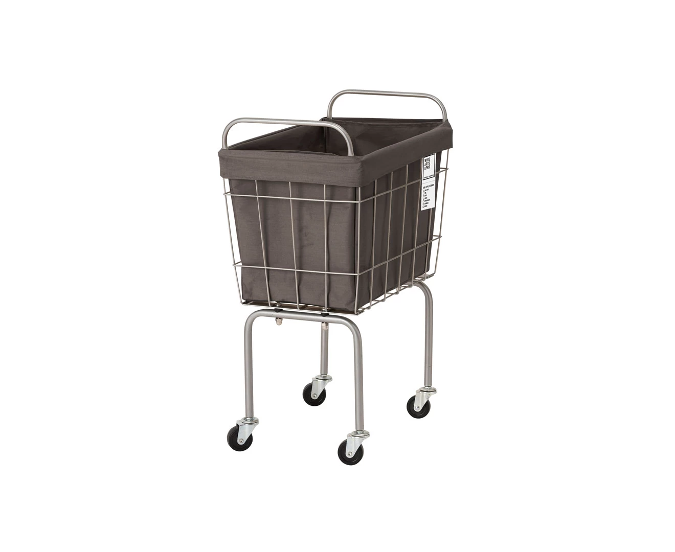 003333 WIRE ARTS & PRO.LAUNDRY SQUARE BASKET with CASTER LEG 38L