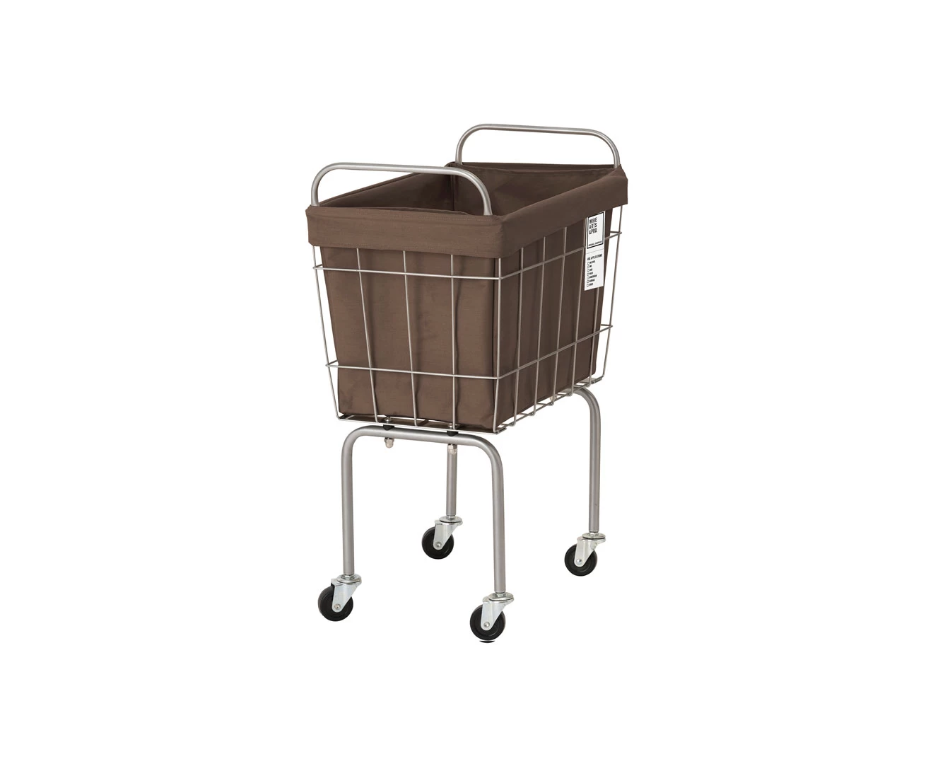 003333 WIRE ARTS & PRO.LAUNDRY SQUARE BASKET with CASTER LEG 38L