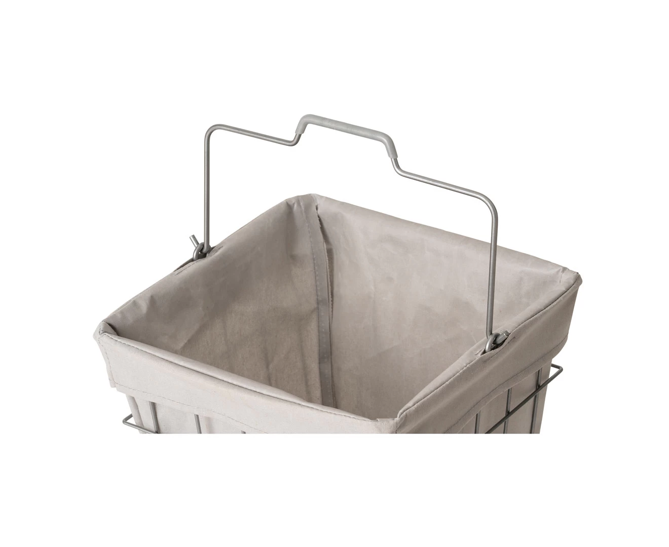 003327 WIRE ARTS & PRO.LAUNDRY SQUARE BASKET DOUBLE WITH CASTER 30L 2BOX