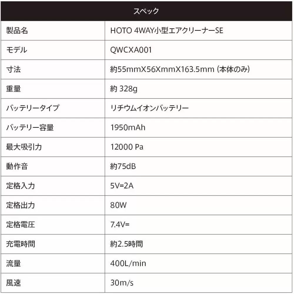 4WAY小型エアクリーナー SE