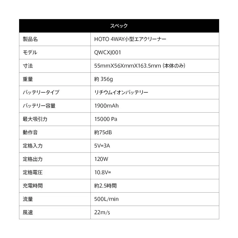 4WAY小型エアクリーナー