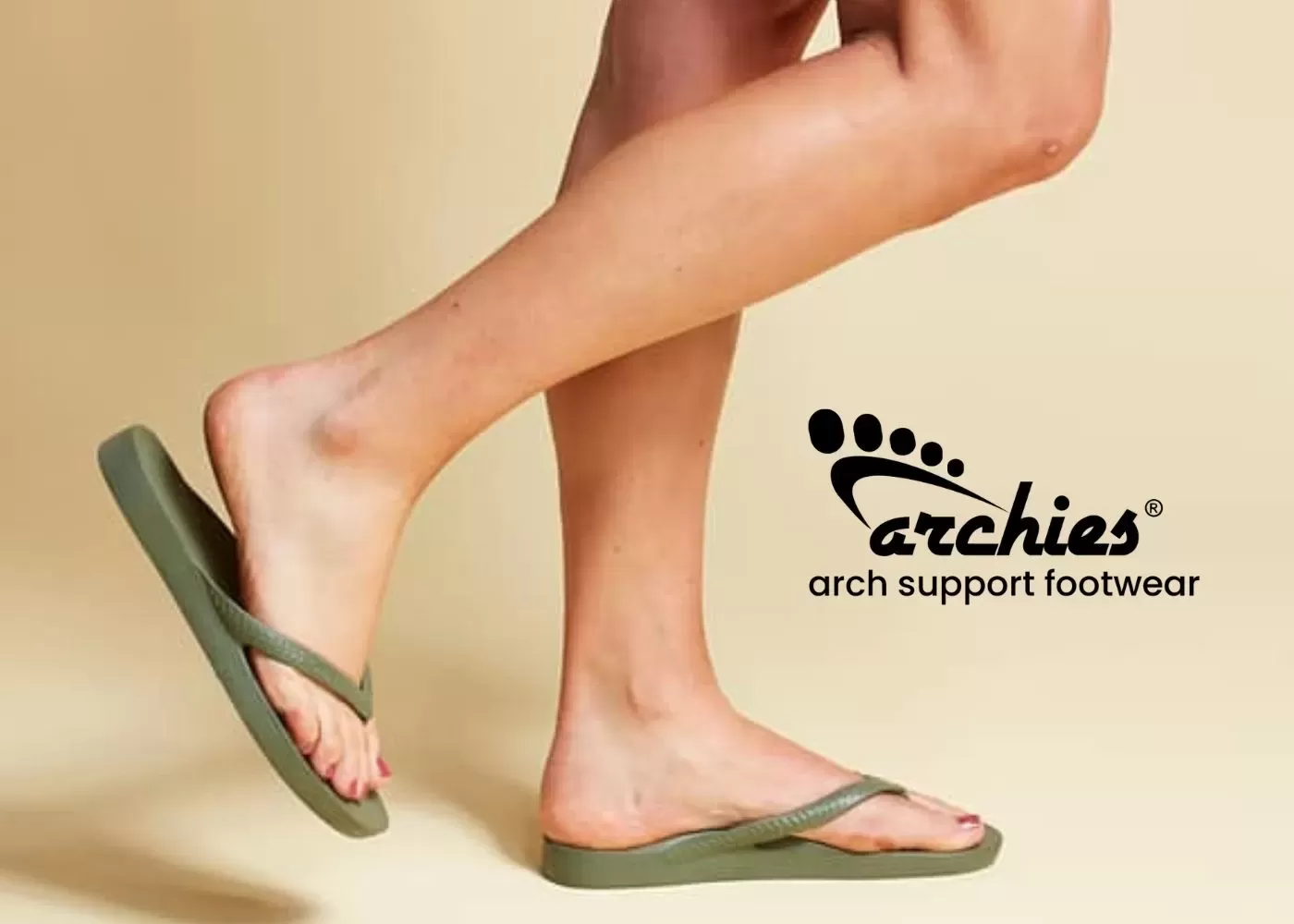 Arch Support Flip Flop - Khaki