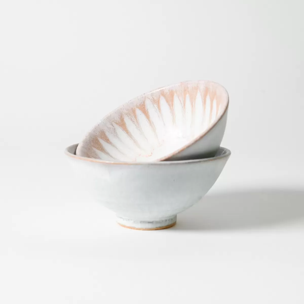 【美濃焼】正陶苑 花-撫子色（なでしこ） 茶碗　ピンク Φ12cm