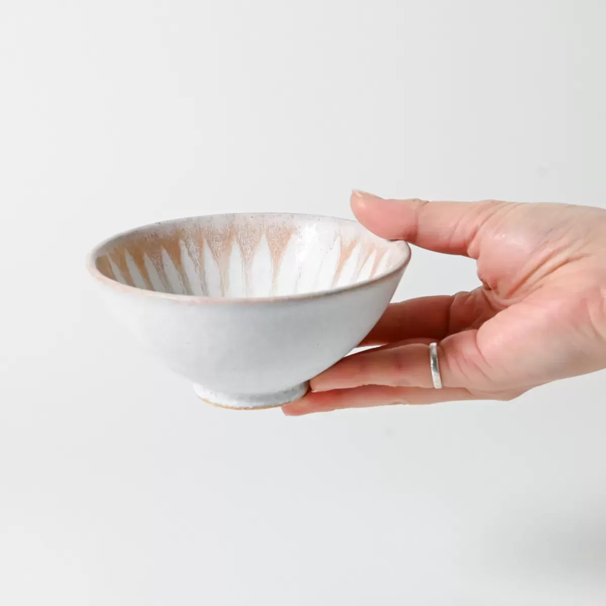 【美濃焼】正陶苑 花-撫子色（なでしこ） 茶碗　ピンク Φ12cm