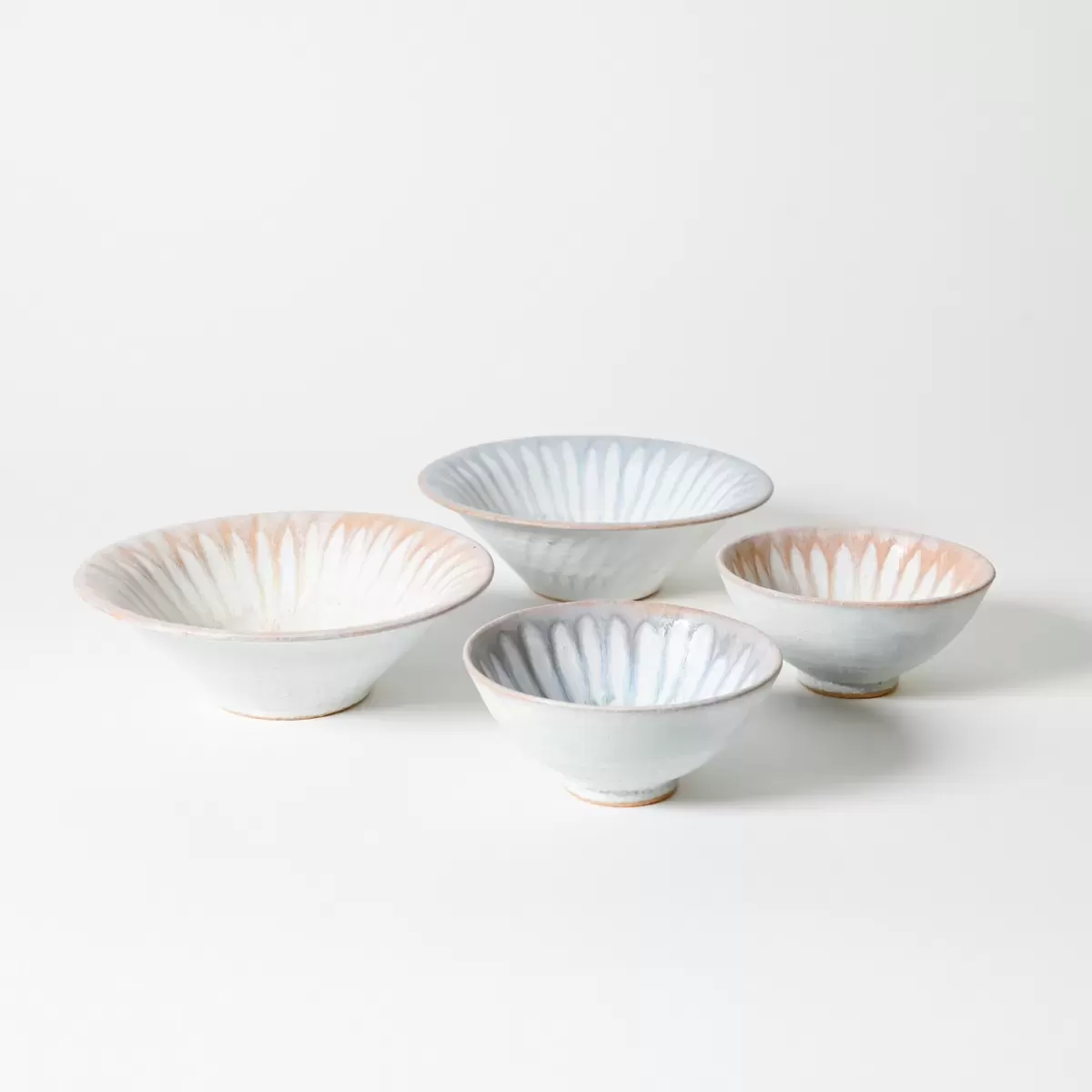【美濃焼】正陶苑 花-勿忘草色（わすれなぐさ） 茶碗　ブルー　Φ12cm