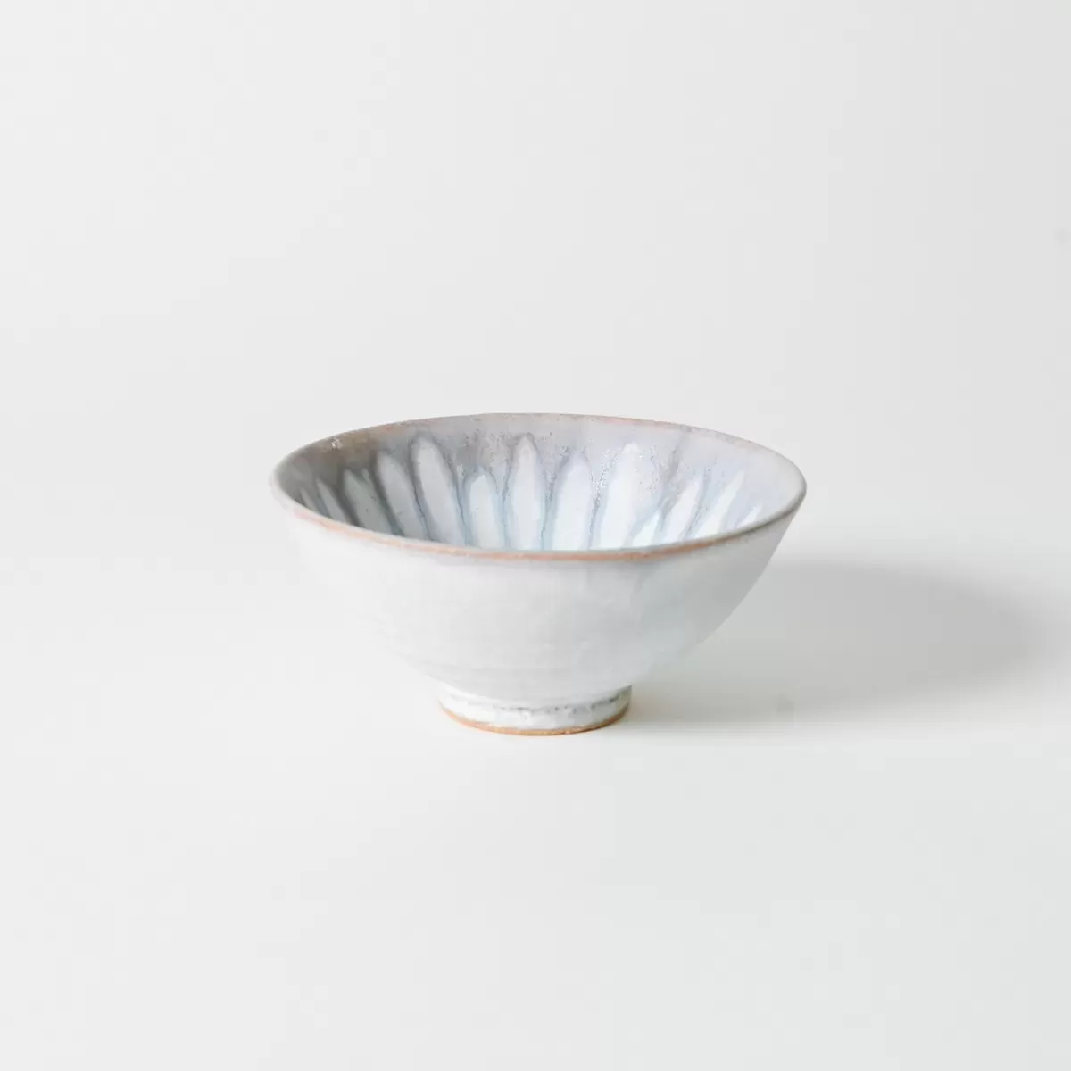 【美濃焼】正陶苑 花-勿忘草色（わすれなぐさ） 茶碗　ブルー　Φ12cm