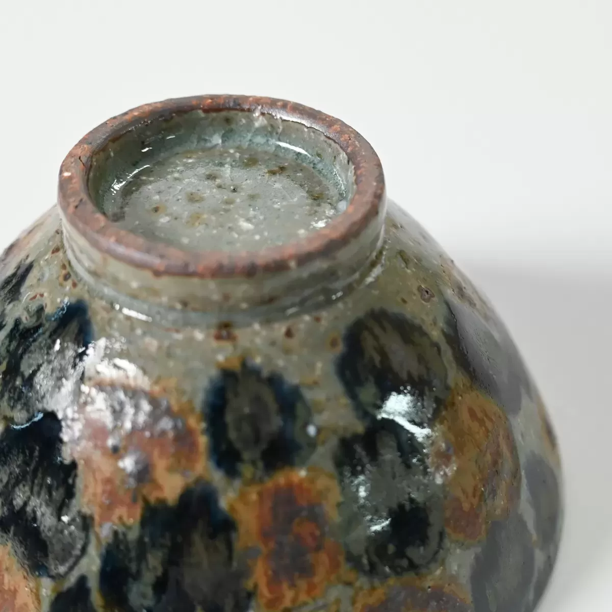 【美濃焼】正陶苑 呉須錆 飯碗 ＜青＞ Φ12.7cm