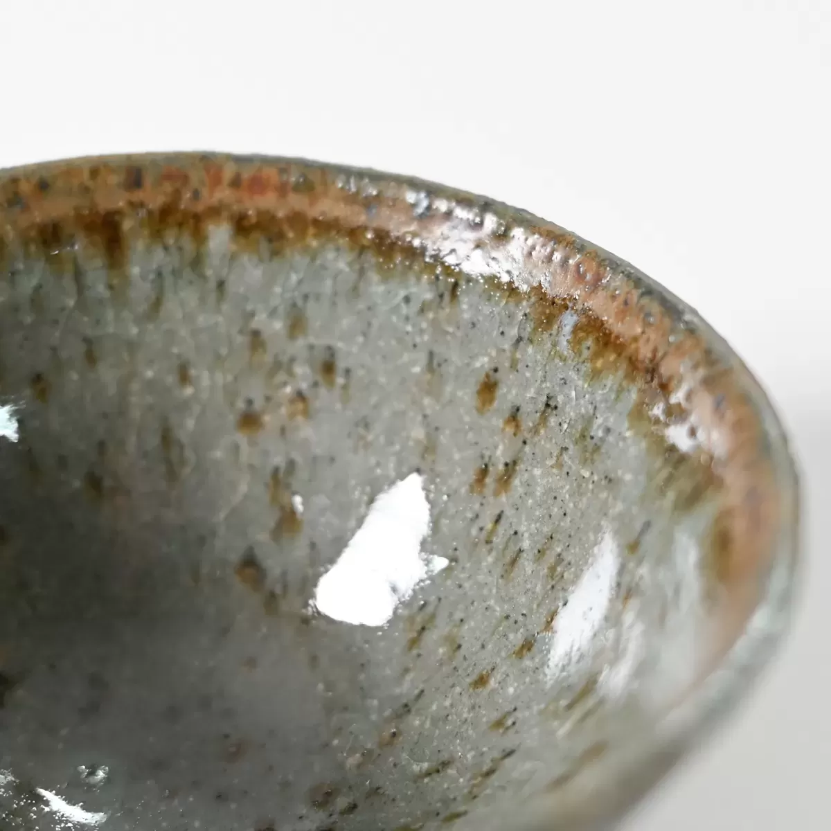 【美濃焼】正陶苑 呉須錆 飯碗 ＜茶＞ Φ12.7cm