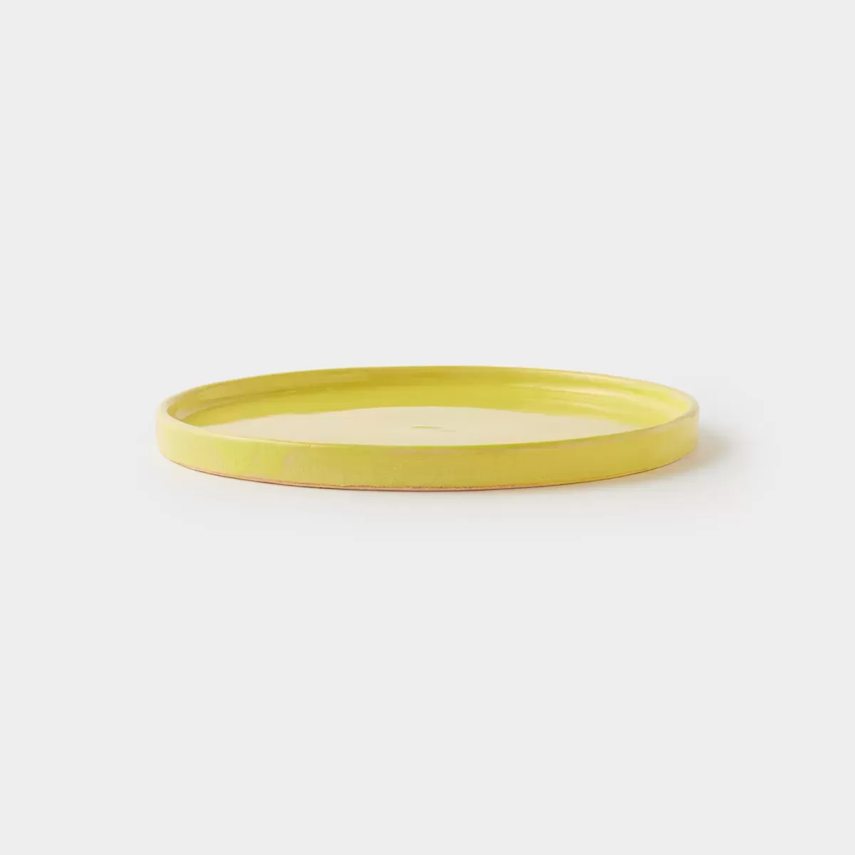 【信楽焼】OMUSUbee CRAZE オムスビー クレイズ 切立皿 21cm  イエロー