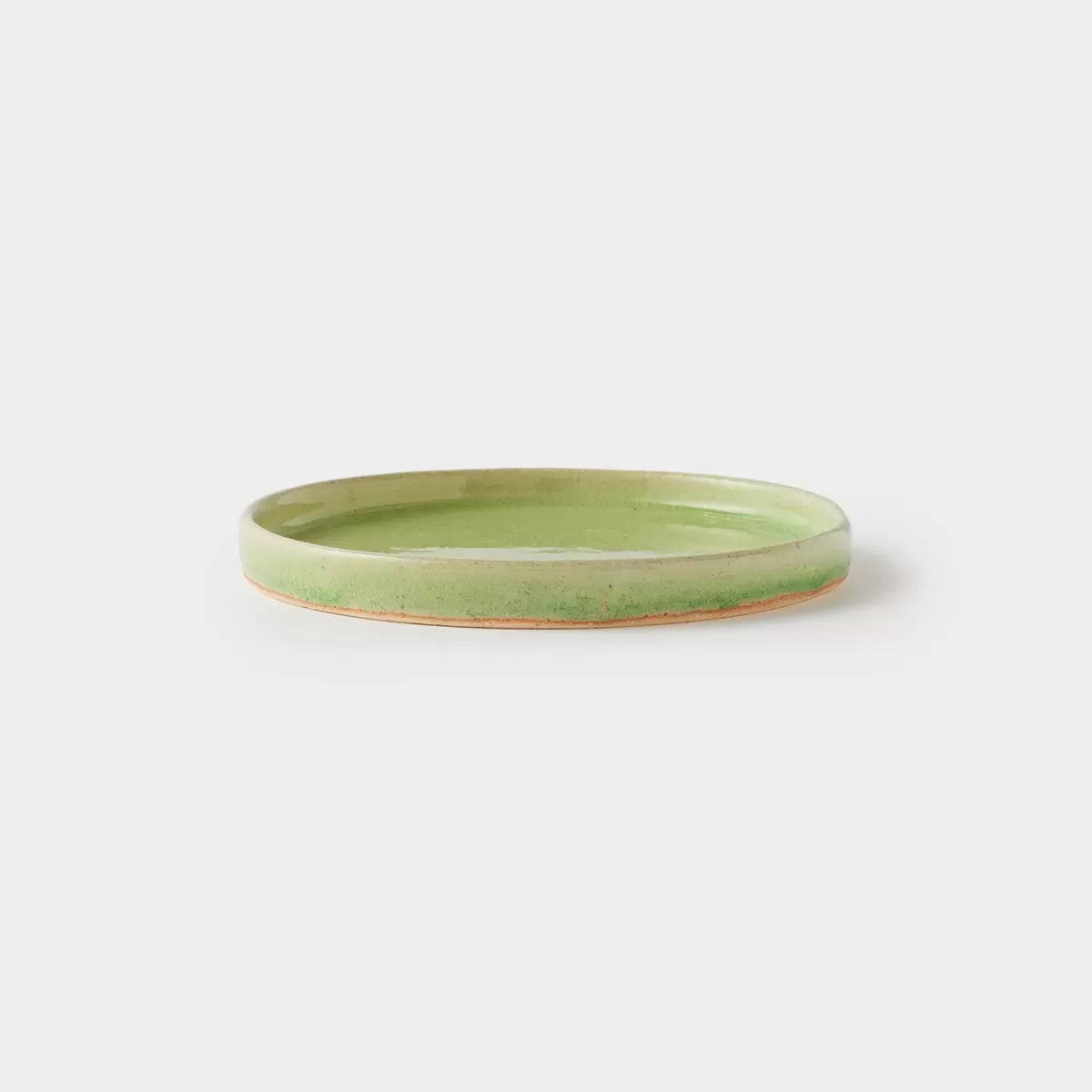 【信楽焼】OMUSUbee CRAZE オムスビー クレイズ 切立皿 15.5cm  グリーン
