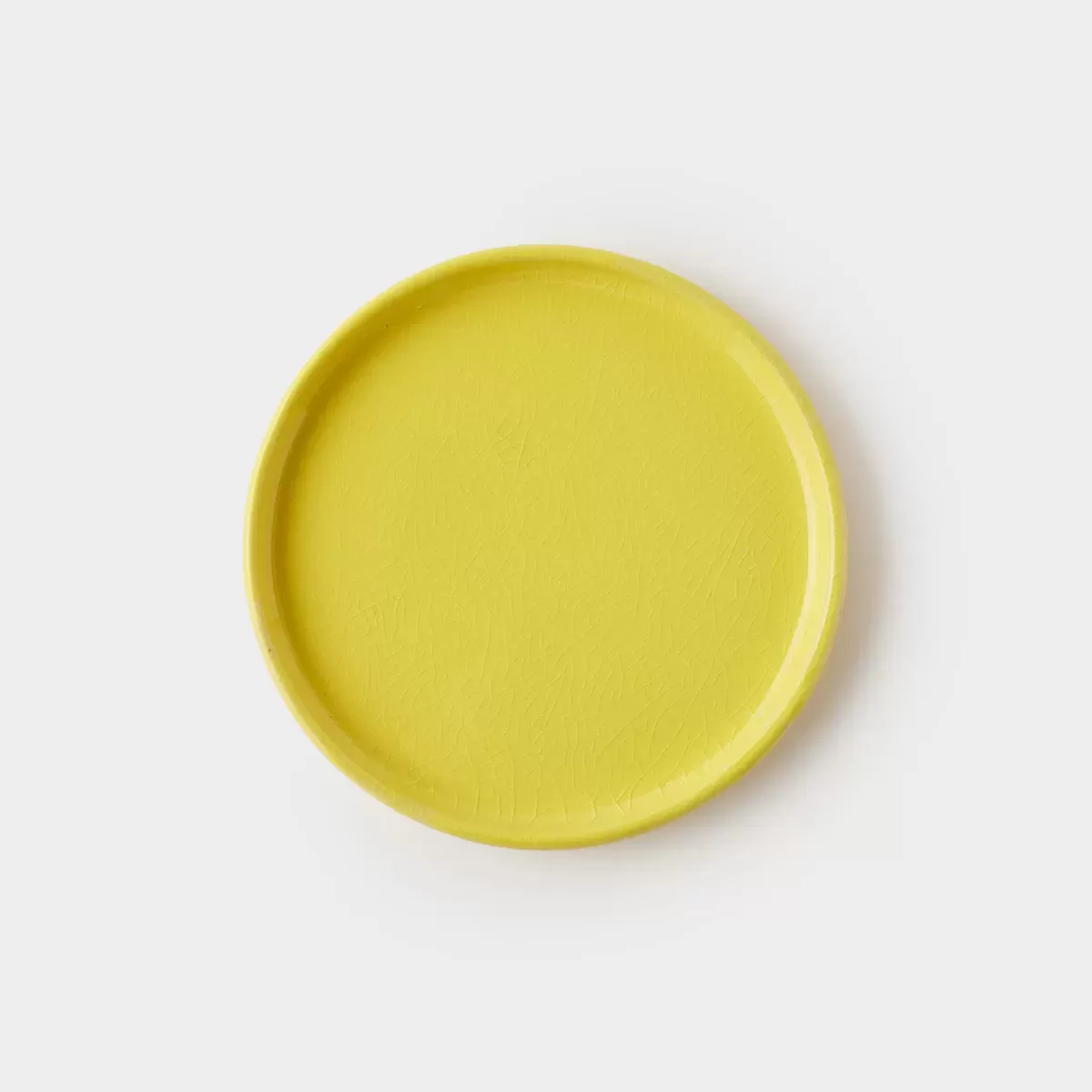 【信楽焼】OMUSUbee CRAZE オムスビー クレイズ 切立皿 15.5cm  イエロー