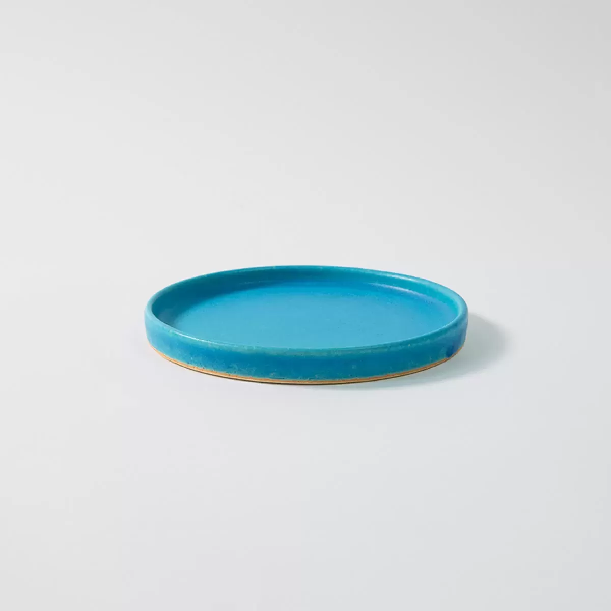 【信楽焼】ブルーラグーン 切立皿 15.5cm