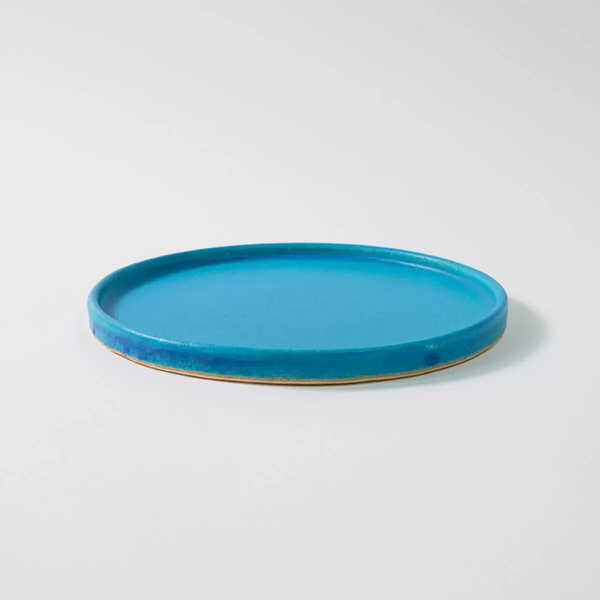 【信楽焼】ブルーラグーン 切立皿 21cm