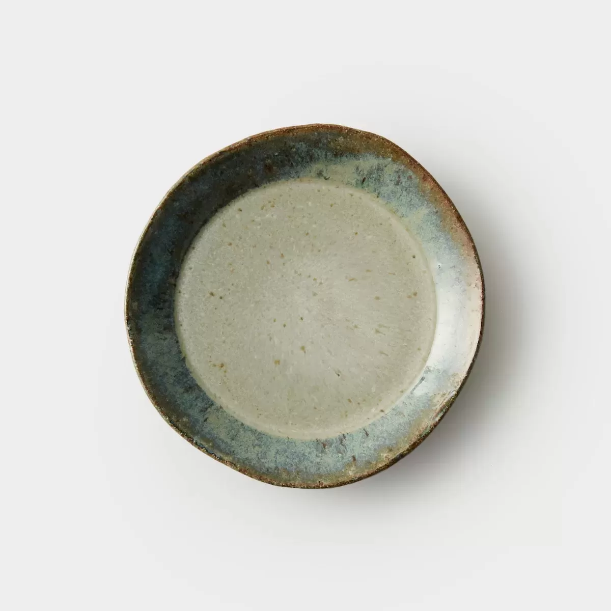 【信楽焼】信楽四季彩陶 －冬至　平皿　寒雲雀（ふゆひばり） φ18.8cm