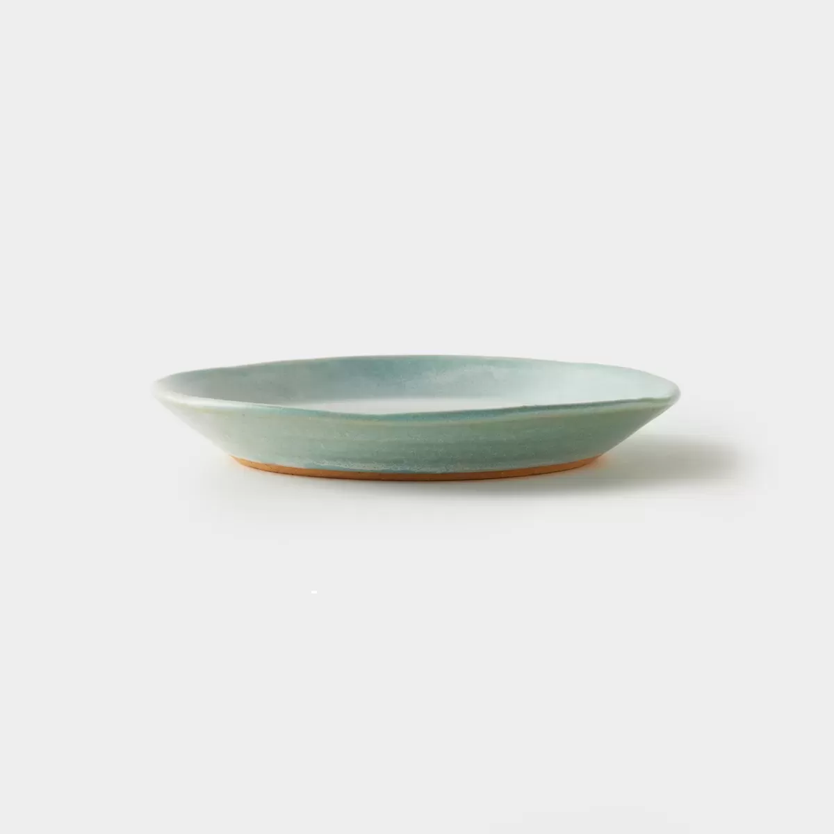 【信楽焼】信楽四季彩陶 －冬至　平皿　粉雪（こなゆき） φ18.8cm