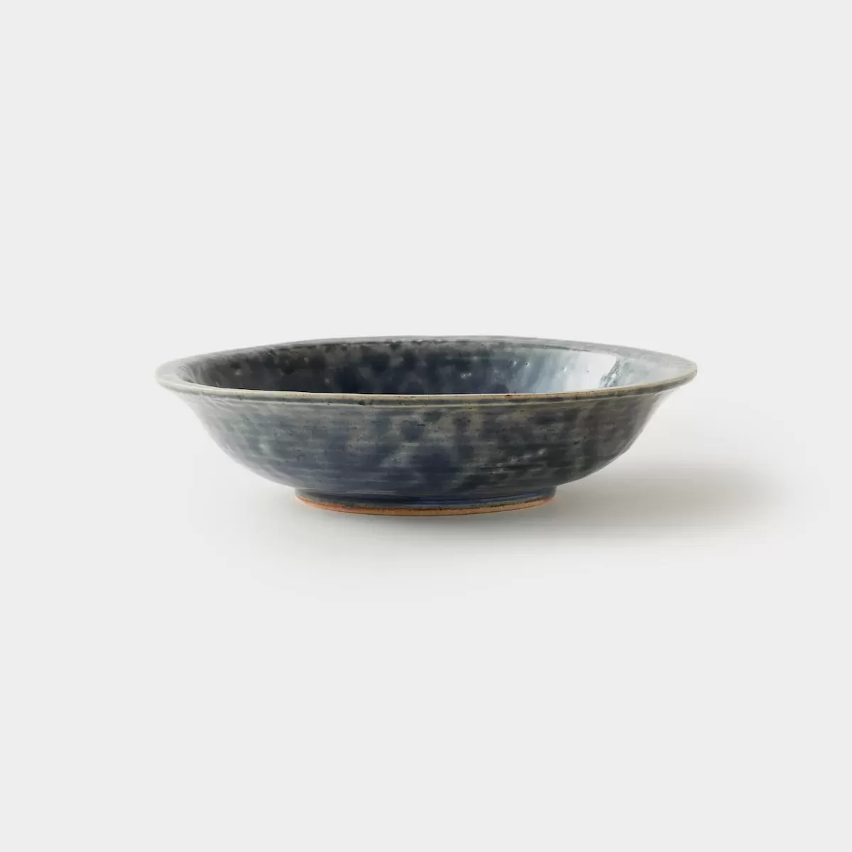 【信楽焼】信楽四季彩陶 －冬至　中深皿　蒼海（そうかい） φ20cm
