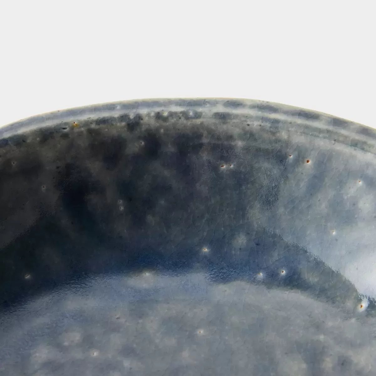 【信楽焼】信楽四季彩陶 －冬至　中深皿　蒼海（そうかい） φ20cm