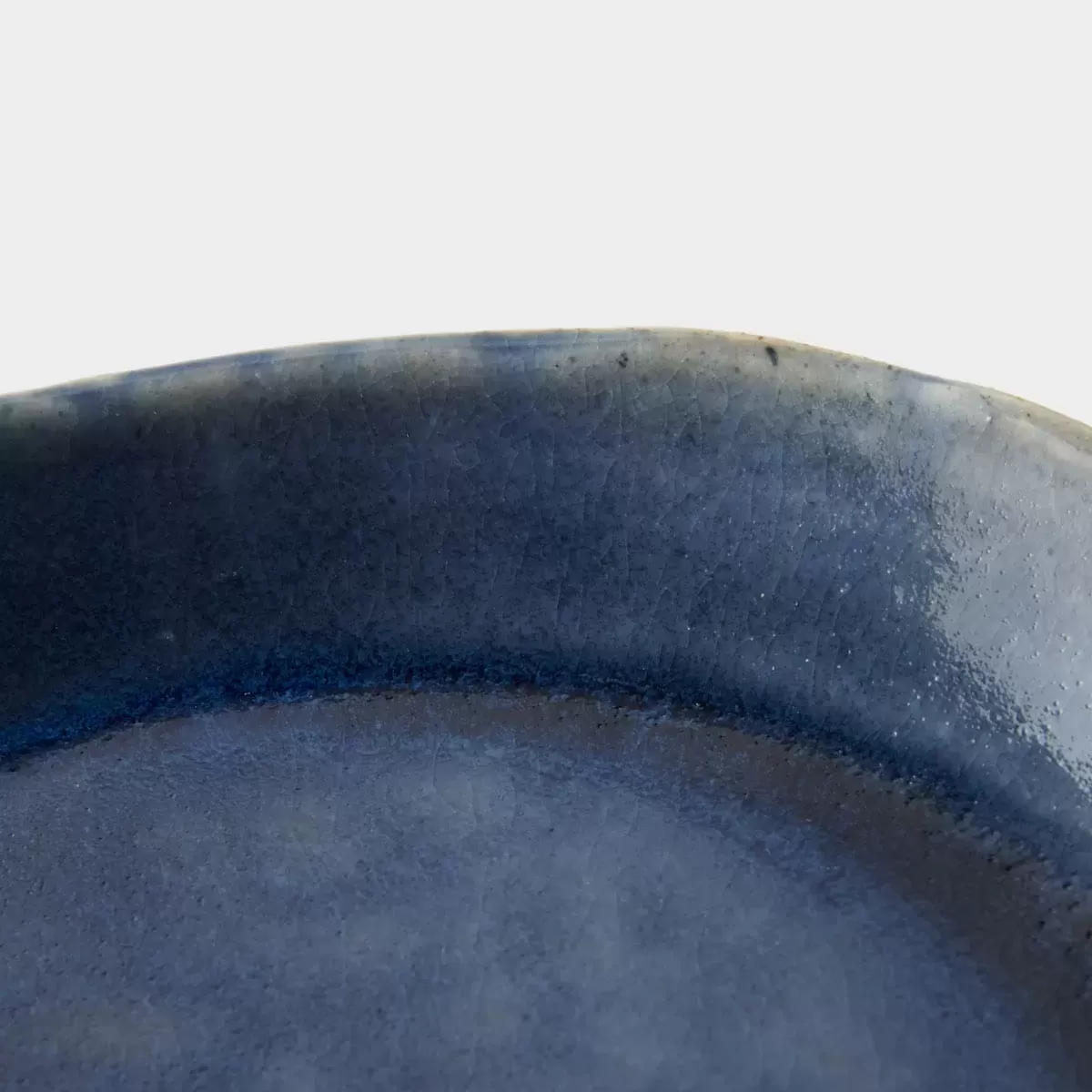 【信楽焼】信楽四季彩陶 －冬至　平皿　蒼海（そうかい） φ18.8cm
