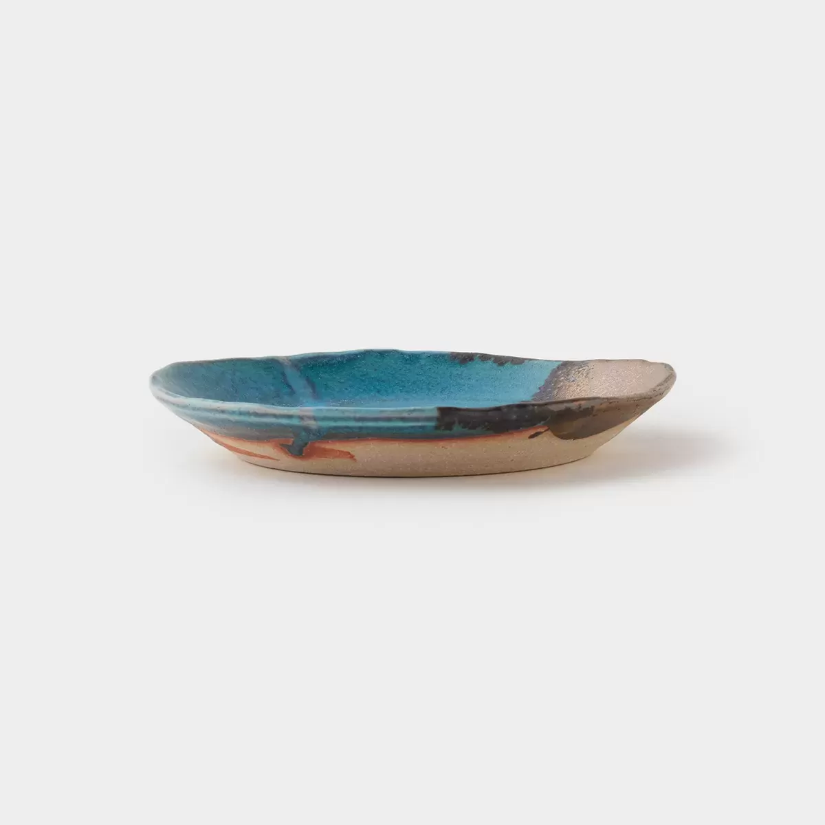 【信楽焼】信楽四季彩陶 －霜降　平皿　穂芒 （ほすすき）　φ18.8cm