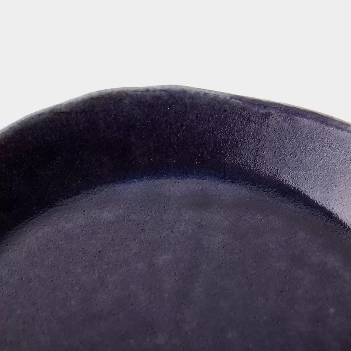 【信楽焼】信楽四季彩陶 －霜降　平皿　紫苑（しおん） φ18.8cm