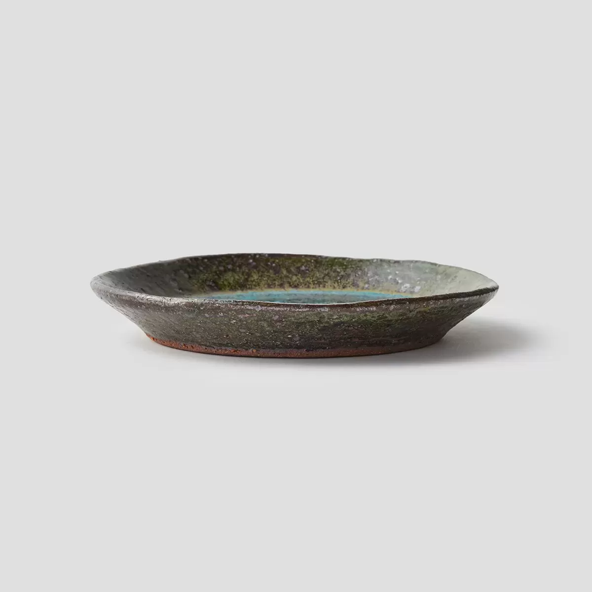 【信楽焼】信楽四季彩陶 －小寒　平皿　霜柱（しもばしら） φ18.8cm