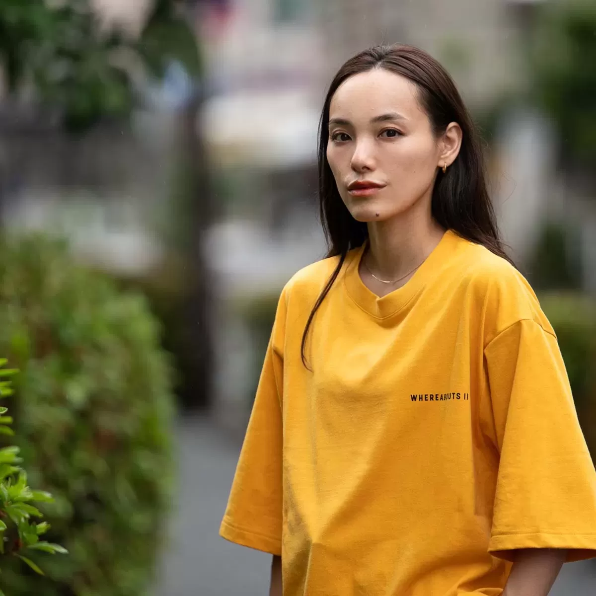 【SATOMI YAMAUCHI】WHEREABOUTS II Relaxed fit T-shirts 【B】マスタード