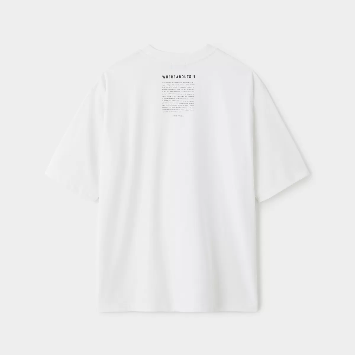 【SATOMI YAMAUCHI】WHEREABOUTS II Relaxed fit T-shirts 【A】ホワイト
