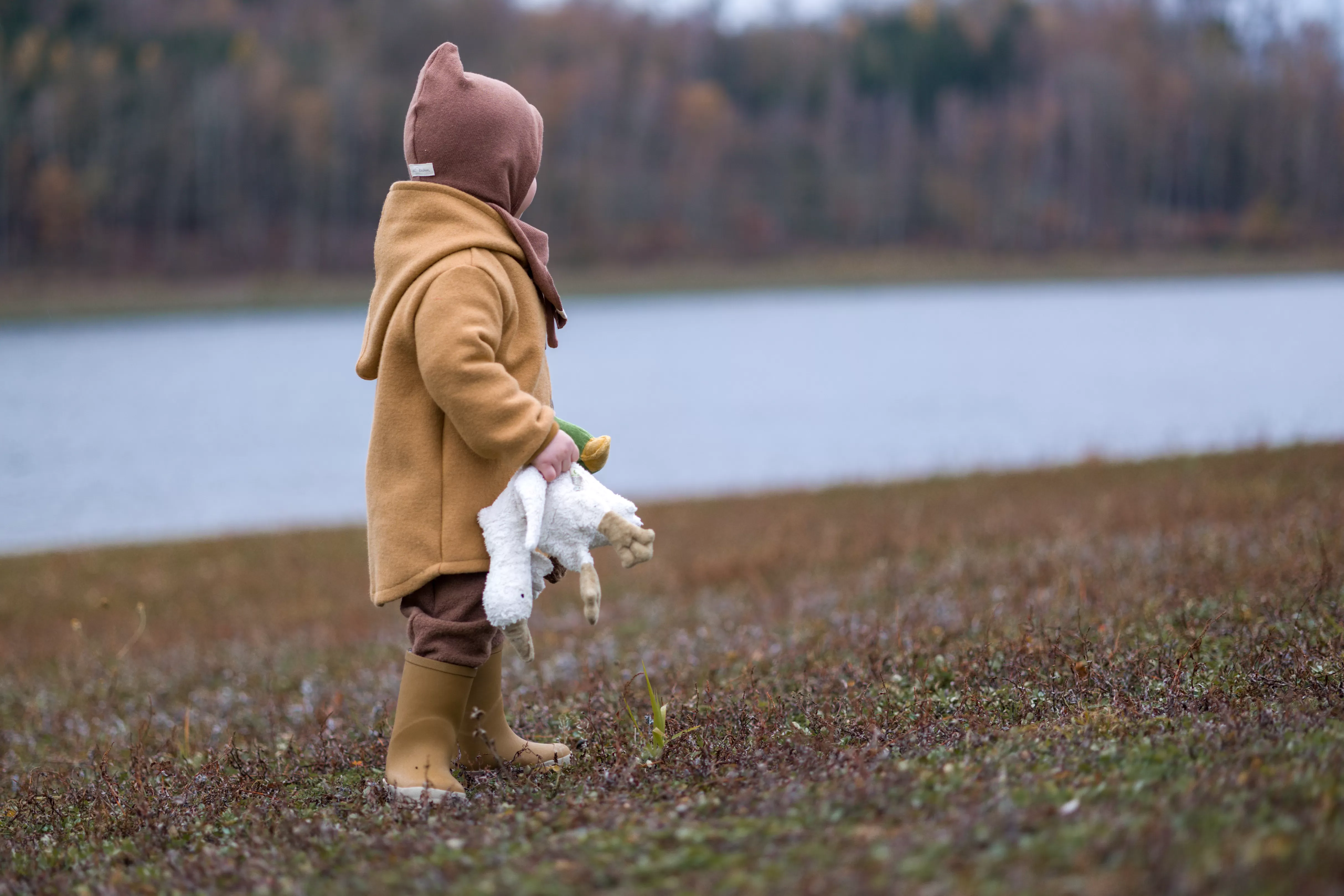 Cuddly animal Goose small / white