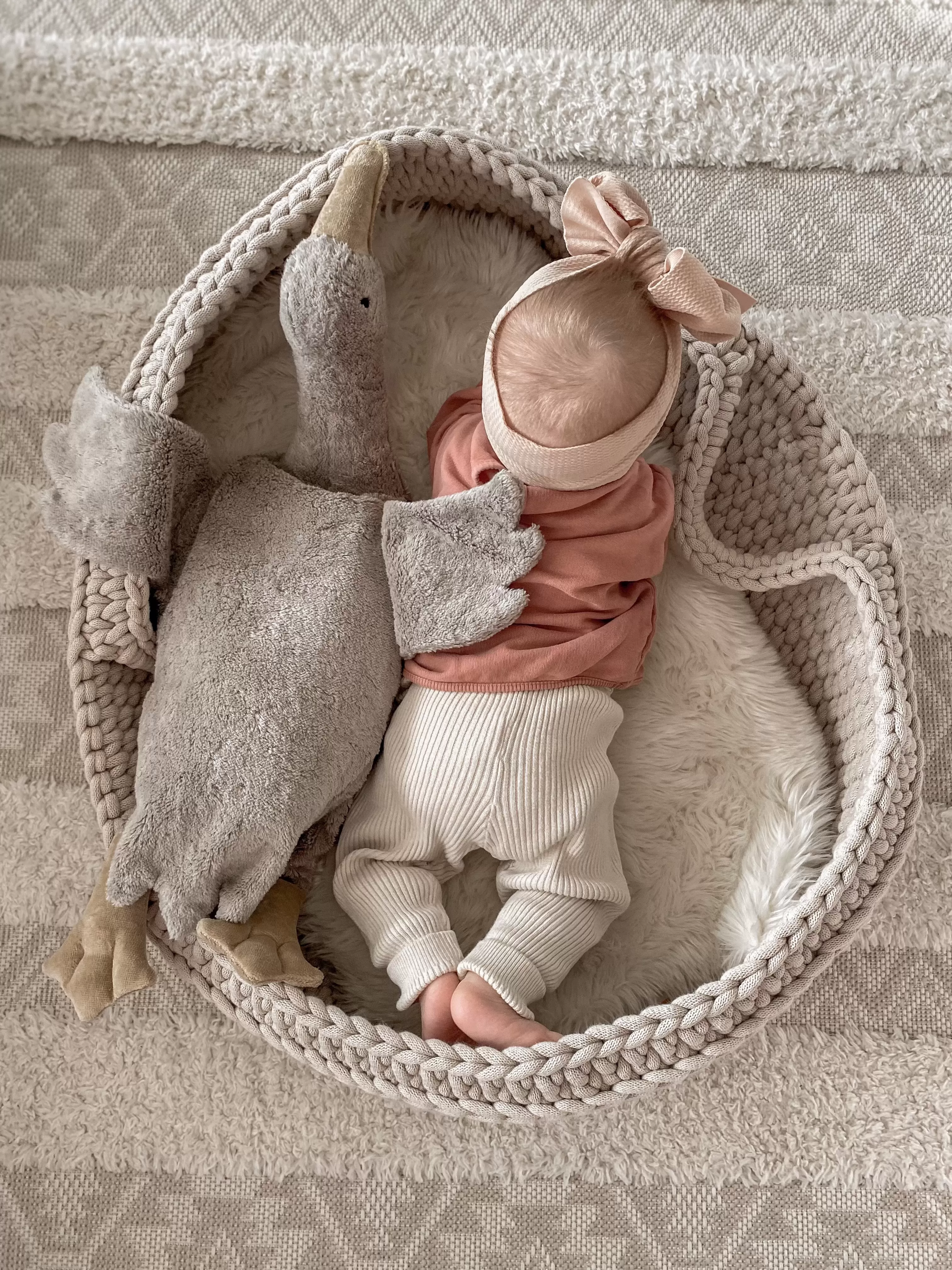 Cuddly Animal Goose large / gray
