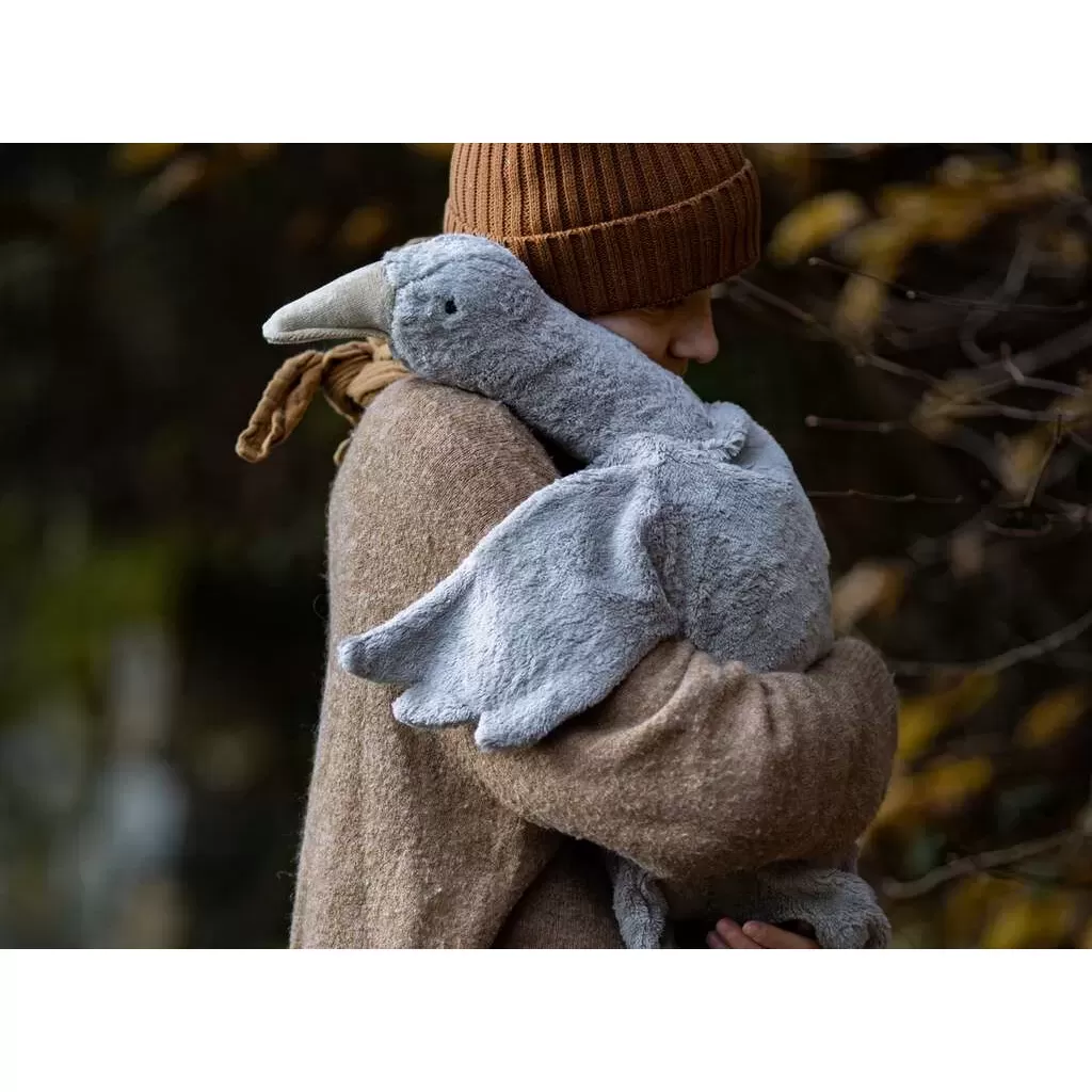 Cuddly Animal Goose large / gray