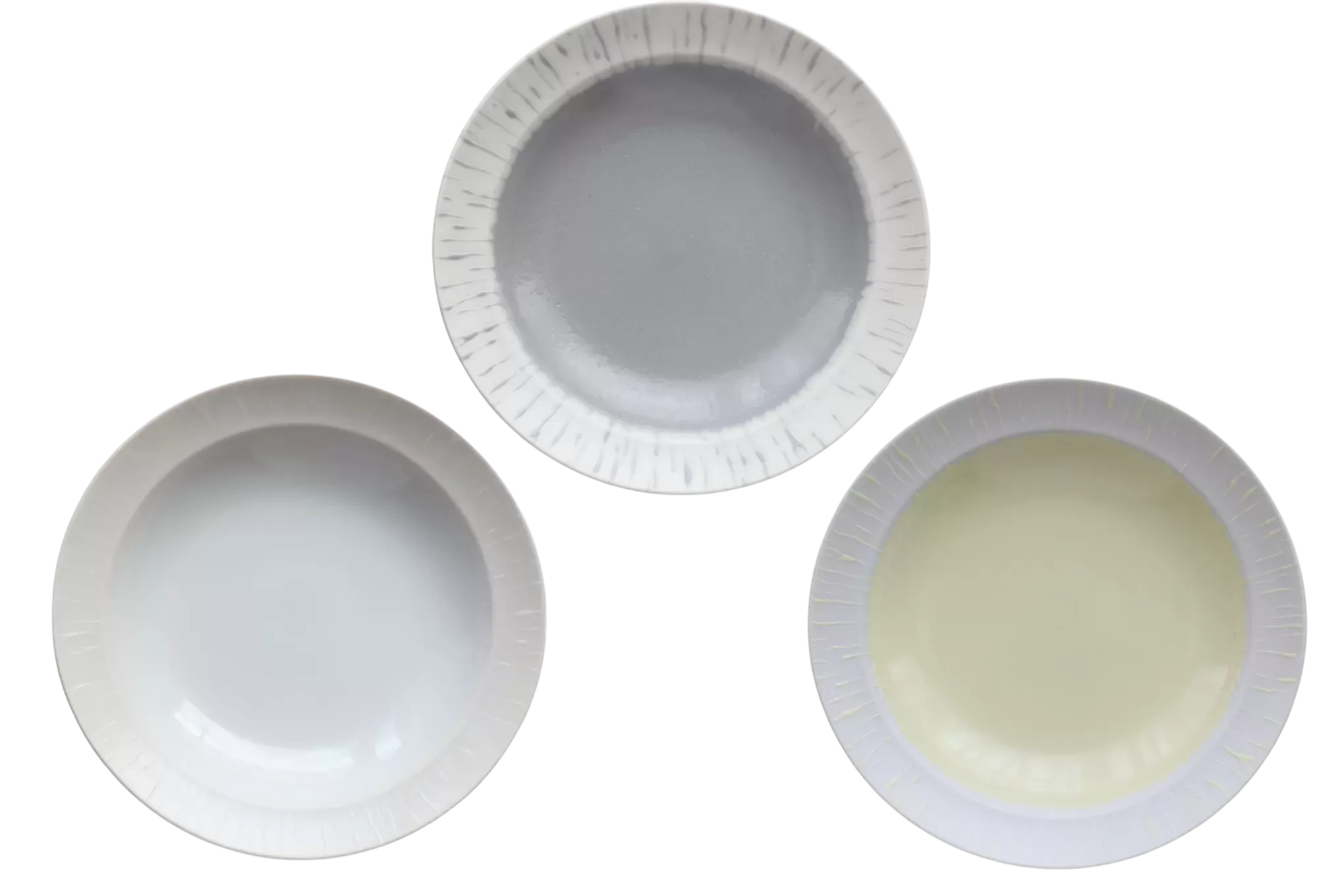 ［MR-6 gray/white/yellow］7.0深皿