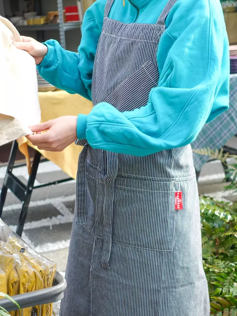 HARVEST Maker's Work Apron ヒッコリーストライプ