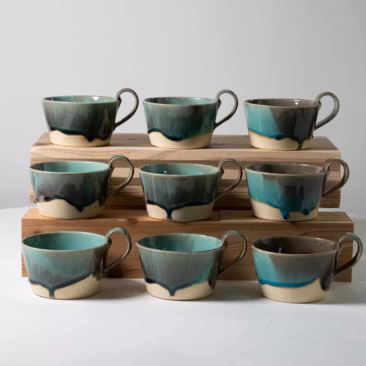 【信楽焼】信楽イマジンImagine スープカップ_水×茶