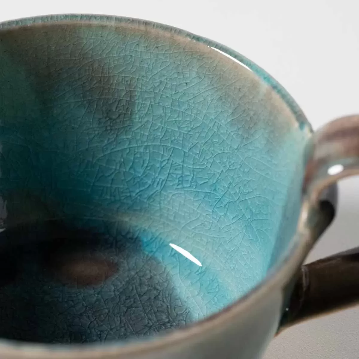【信楽焼】信楽イマジンImagine スープカップ_水×茶