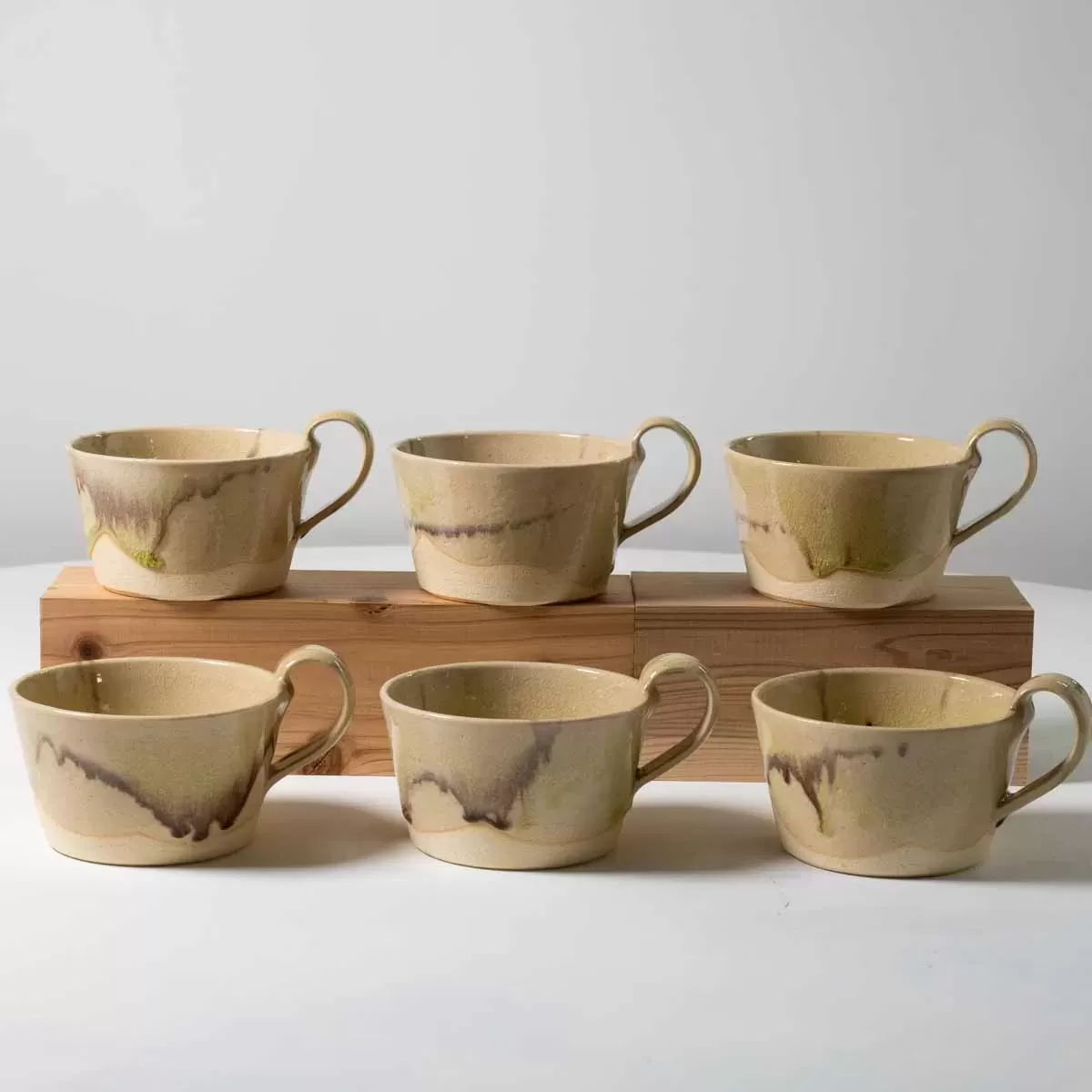 【信楽焼】信楽イマジンImagine スープカップ_クリア×茶