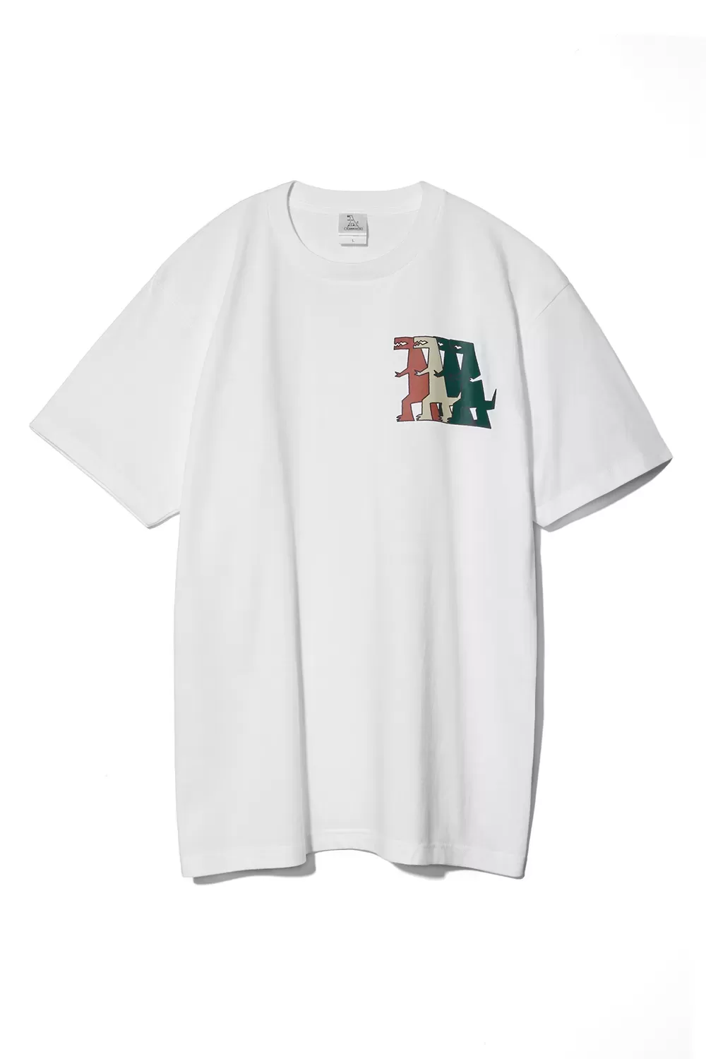 ダイナソーグラフィックプリントTシャツ