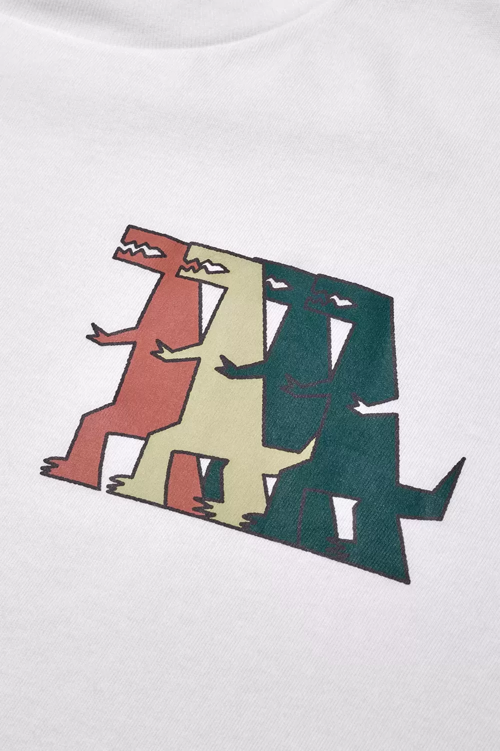 ダイナソーグラフィックプリントTシャツ