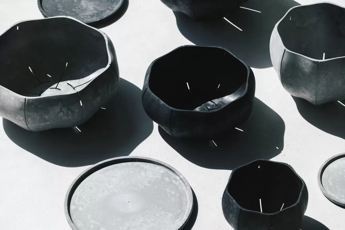 ローリーポット丸　浅型　L　WH