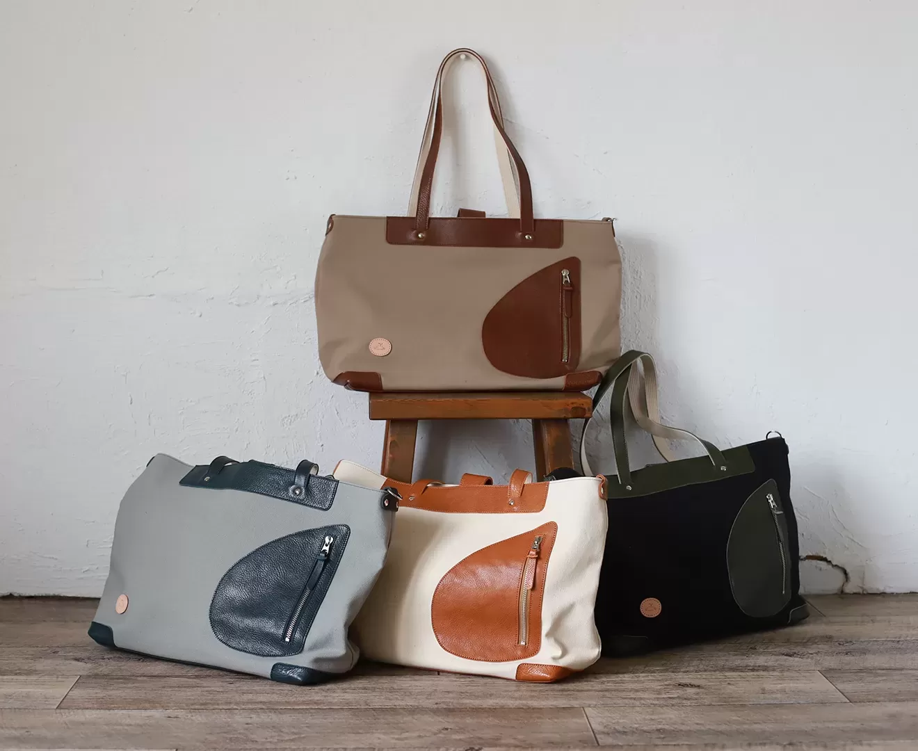 DUOトート 帆布×牛革 トートバッグ