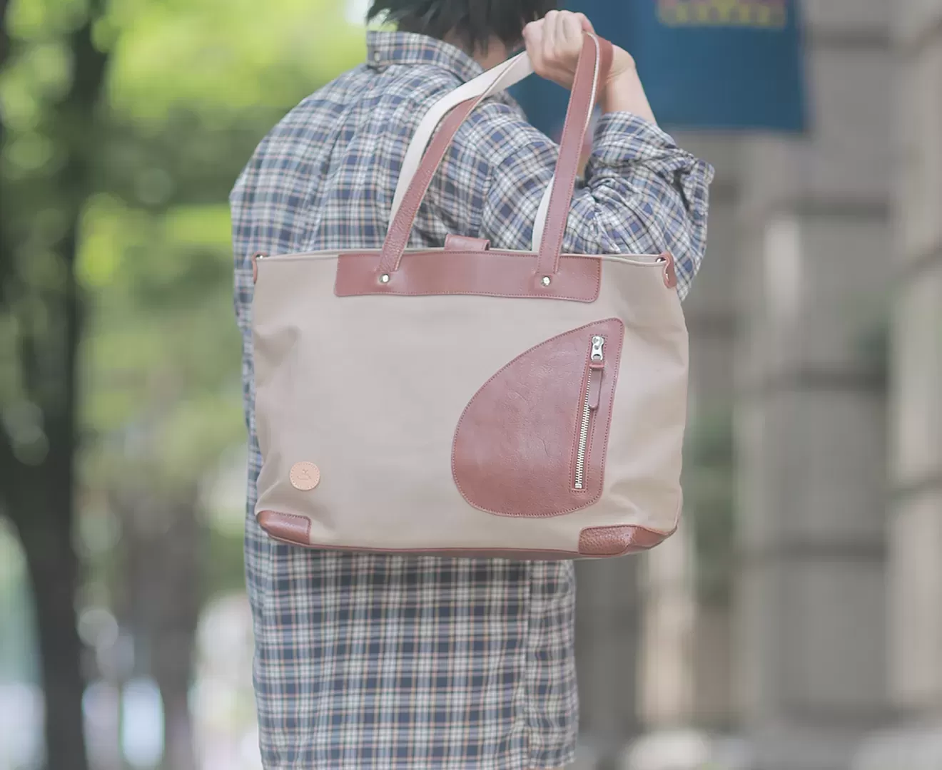 DUOトート 帆布×牛革 トートバッグ