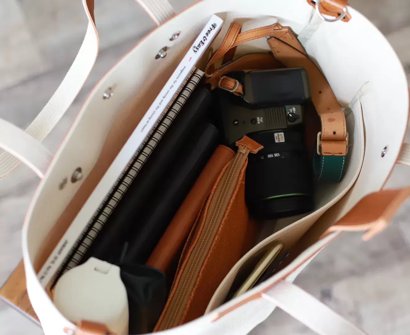 DUOトート 帆布×牛革 トートバッグ