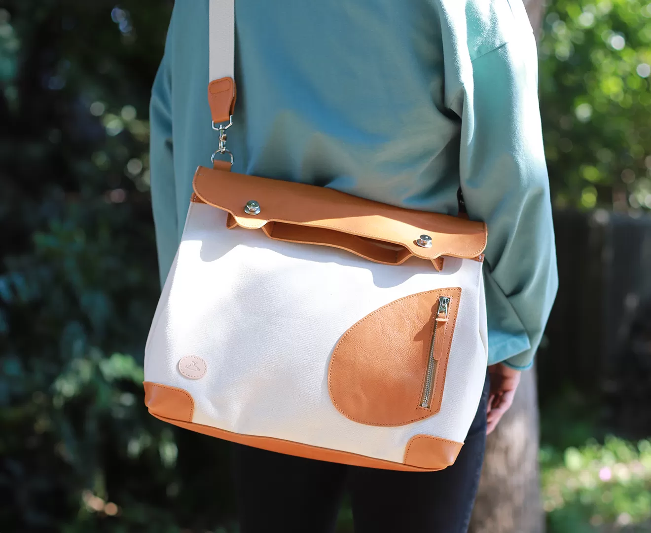 メッセンジャーポストマン 帆布×牛革 ショルダーバッグ