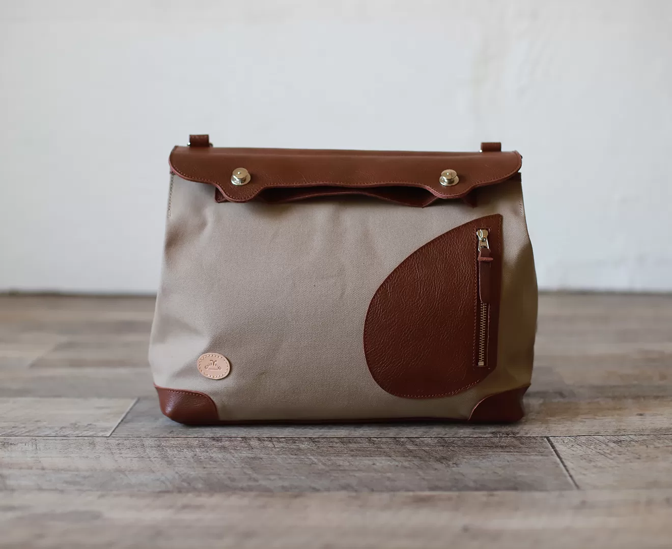 メッセンジャーポストマン 帆布×牛革 ショルダーバッグ