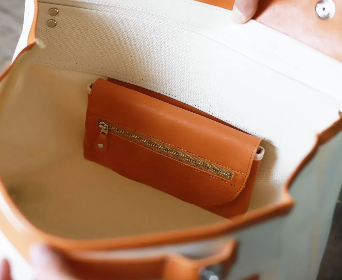 メッセンジャーポストマン 帆布×牛革 ショルダーバッグ