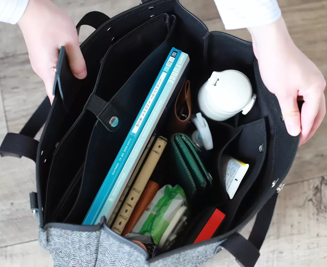 DUO トート ハリスツイード