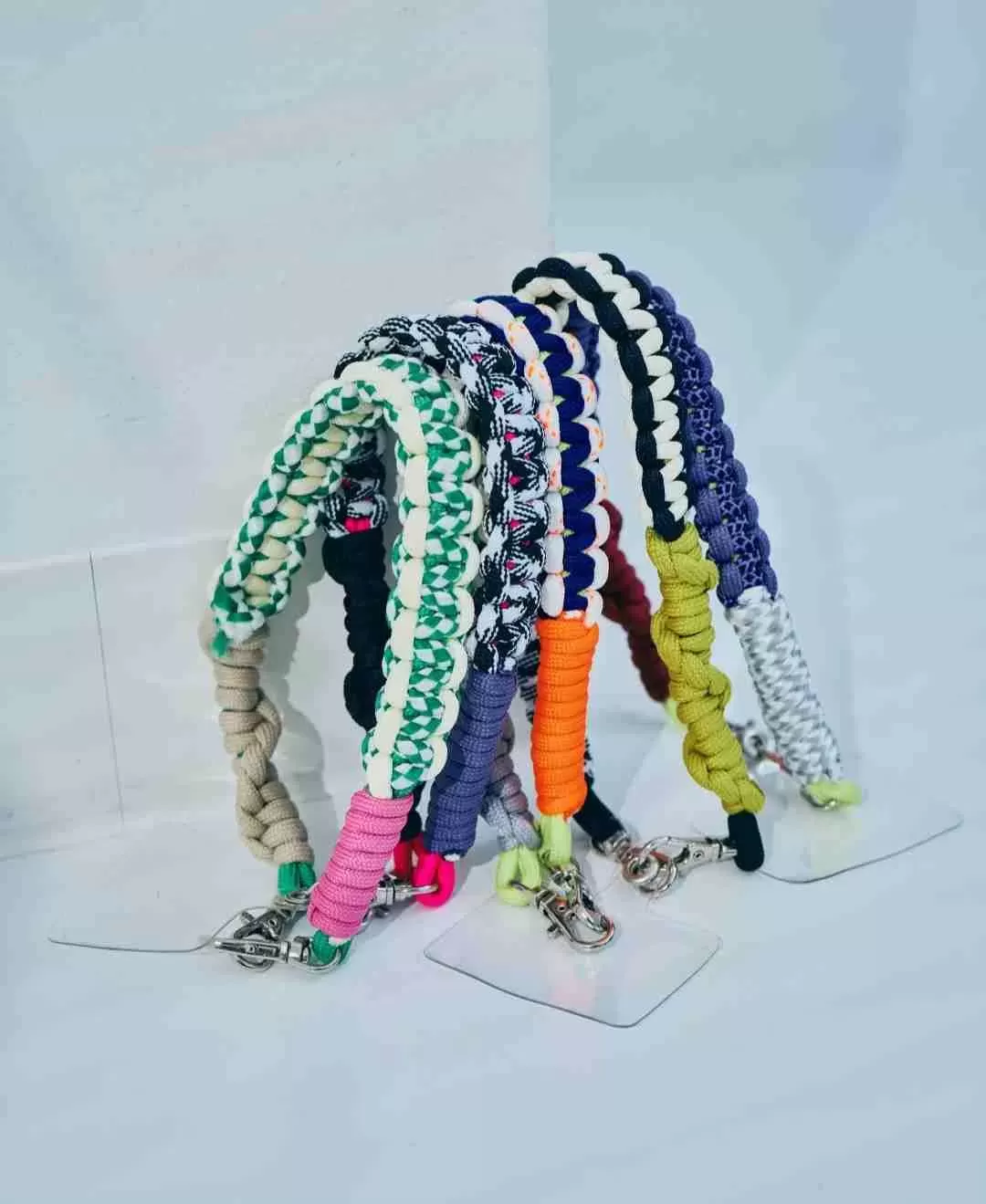 ソロモン編み ショートストラップ マルチカラー2