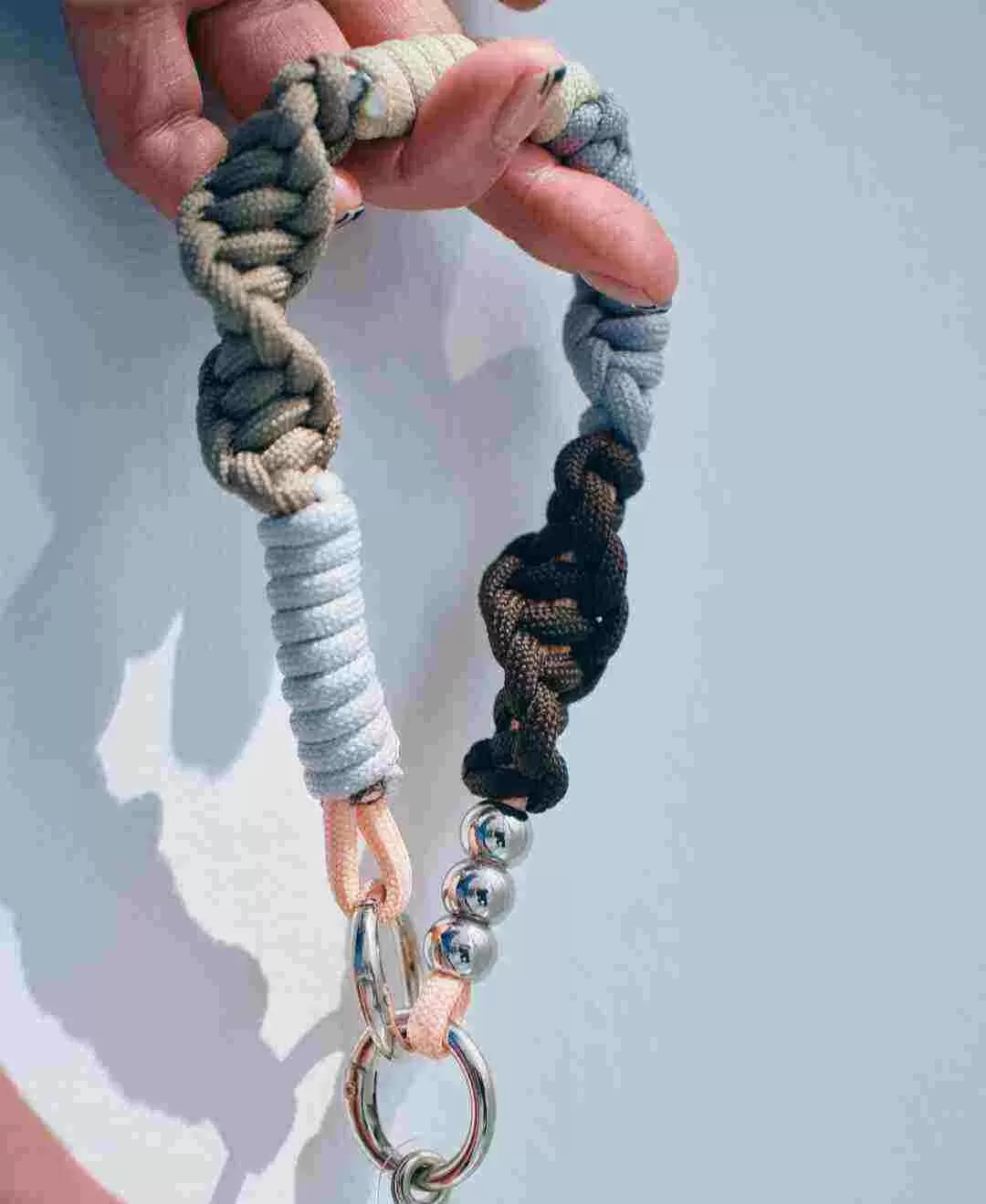 ソロモン編み ショートストラップ マルチカラー6