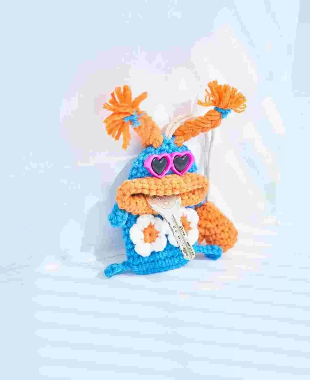 毛糸のキーケース　バカンスシリーズ