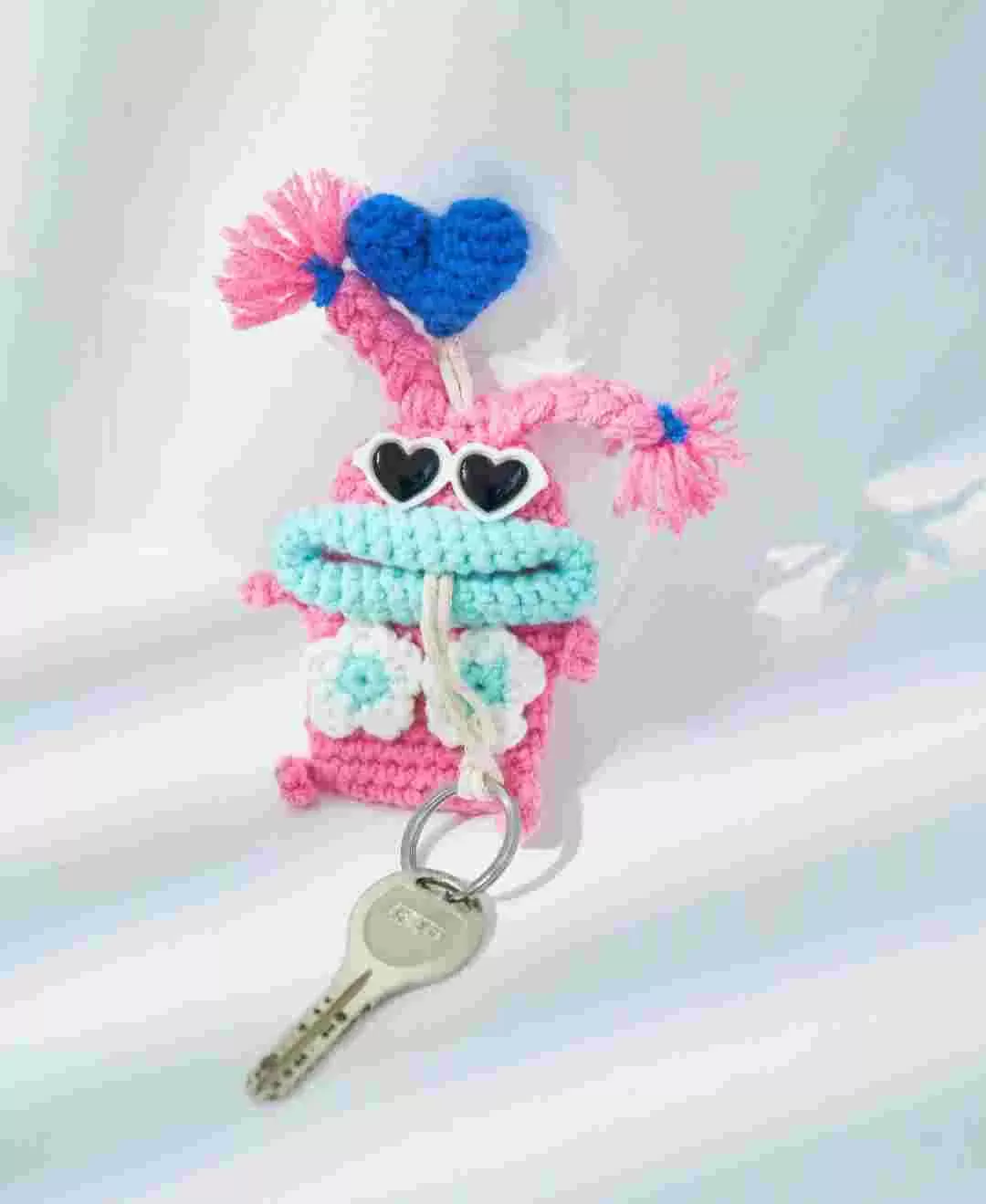 毛糸のキーケース　バカンスシリーズ